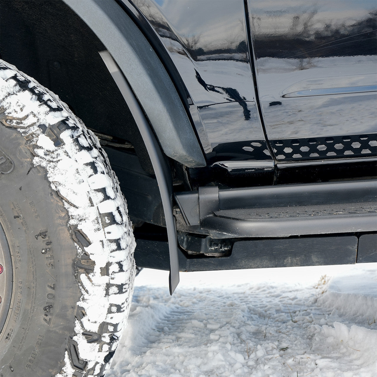 IAG Trail Shield™ Mud Flaps Front & Rear Set For 2021+ Ford Bronco - Front Mud Flap Tire Clearance