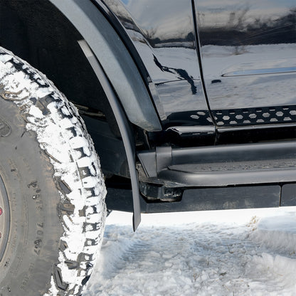 IAG Trail Shield™ Mud Flaps Front & Rear Set For 2021+ Ford Bronco - Front Mud Flap Tire Clearance