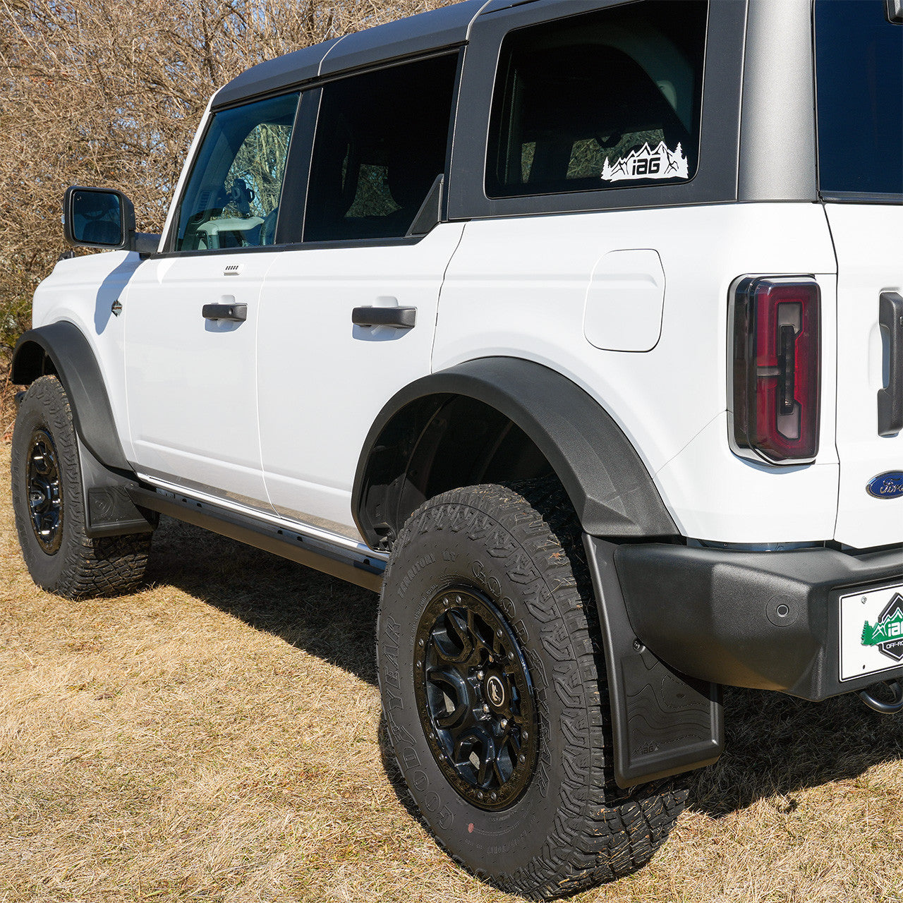 IAG Trail Shield™ Mud Flaps Front & Rear Set For 2021+ Ford Bronco - Driver Side
