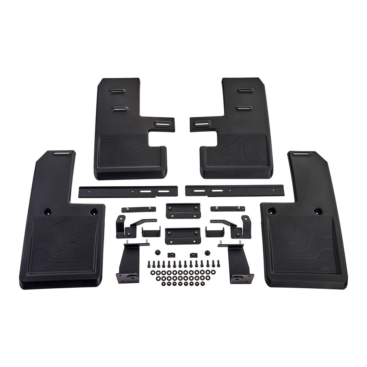 IAG Trail Shield Mud Flaps Front & Rear Set For 2021+ Ford Bronco - Layout Image