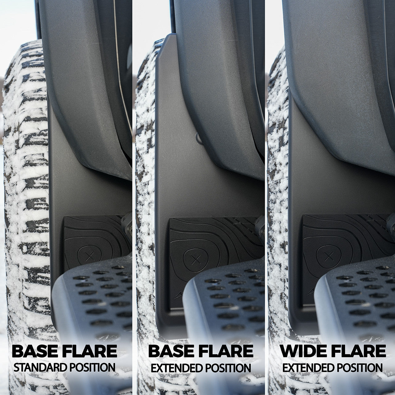 IAG Trail Shield™ Adjustable Mud Flaps Rear Set Only For 2021+ Ford Bronco