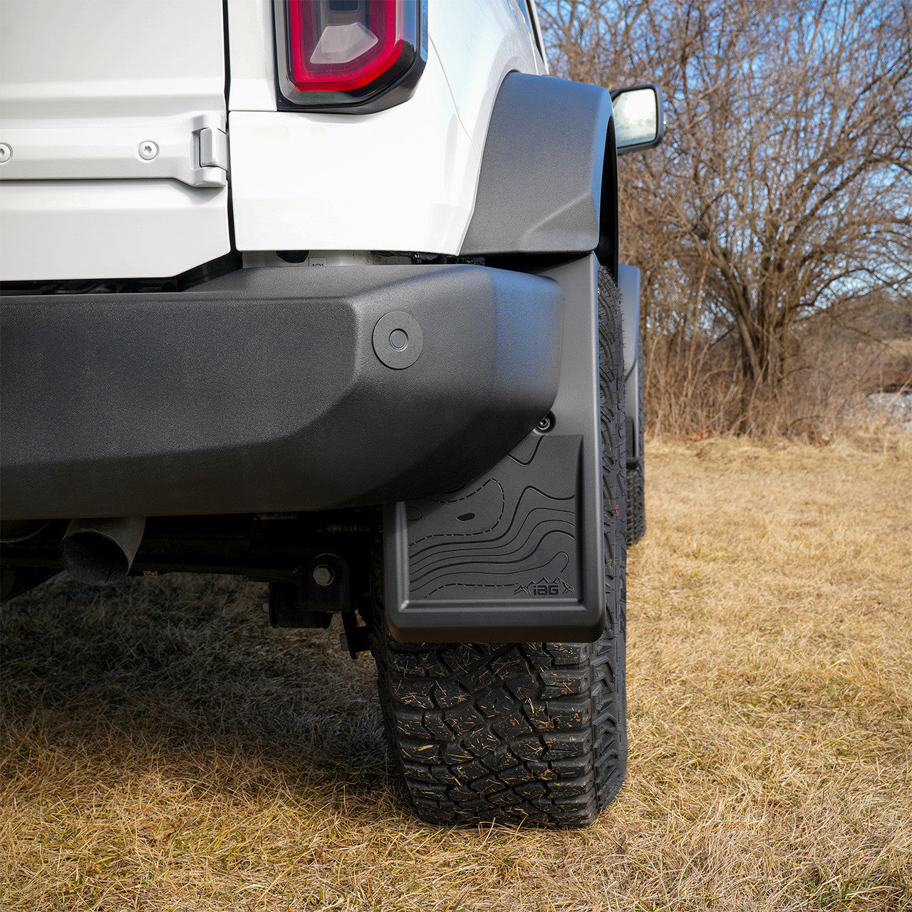 IAG Trail Shield™ Adjustable Mud Flaps Rear Set Only For 2021+ Ford Bronco - Installed