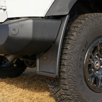 IAG Trail Shield™ Adjustable Mud Flaps Rear Set Only For 2021+ Ford Bronco - Installed 3