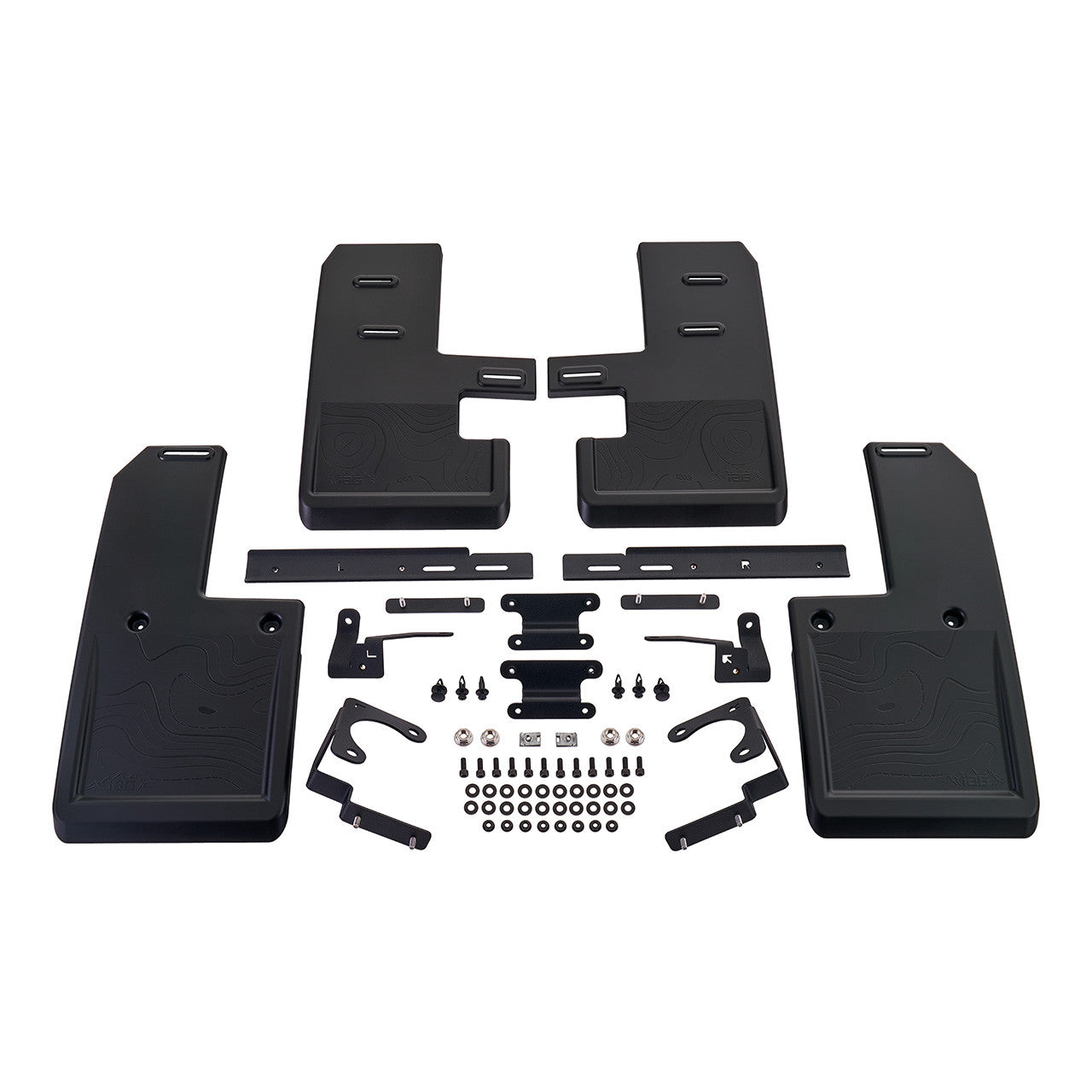 IAG Trail Shield™ Mud Flaps Front & Rear Set For 2021+ Ford Bronco - Layout Image