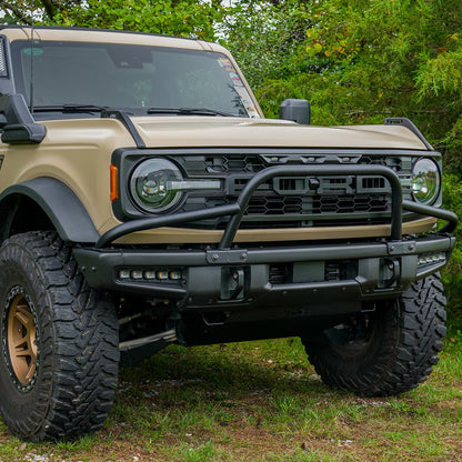 IAG Baja Bull Bar for 2021+ Ford Bronco with Modular Bumper - Mounted Angle 1
