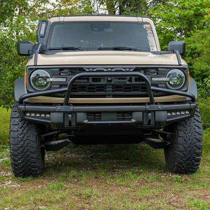 IAG Baja Bull Bar for 2021+ Ford Bronco with Modular Bumper - Mounted Straight