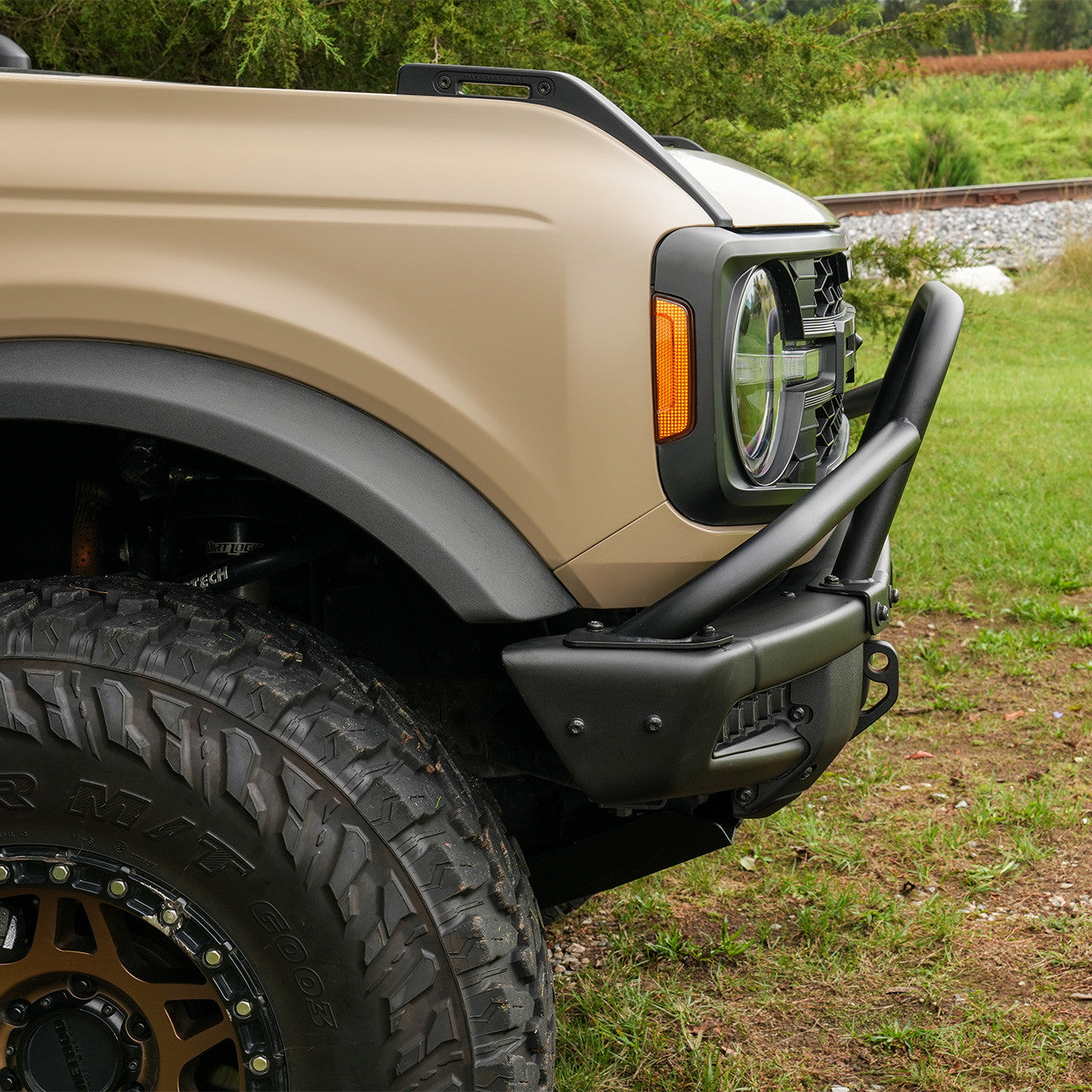 IAG Baja Bull Bar for 2021+ Ford Bronco with Modular Bumper - Mounted Side