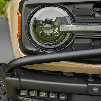 IAG Baja Bull Bar for 2021+ Ford Bronco with Modular Bumper - Mounted Close-up