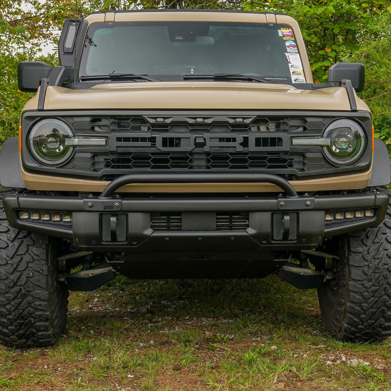 IAG Mini Bull Bar for 2021+ Ford Bronco with Modular Bumper Only - Mounted Straight