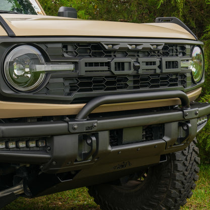 IAG Mini Bull Bar for 2021+ Ford Bronco with Modular Bumper Only - Mounted Close-up