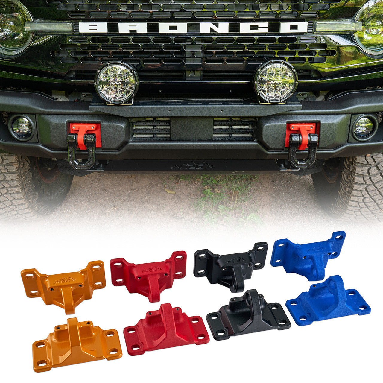 IAG Off-Road FMS Recovery Point Set for 21+ Ford Bronco with Capable/Modular Bumpers