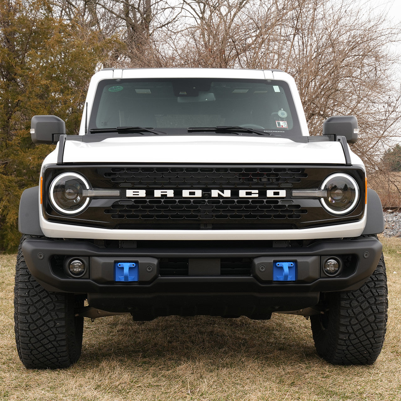 IAG Off-Road FMS Recovery Point Set for 21+ Ford Bronco with Capable/Modular Bumpers - Blue Install