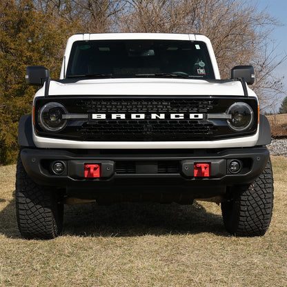 IAG Off-Road FMS Recovery Point Set for 21+ Ford Bronco with Capable/Modular Bumpers - Red Installed