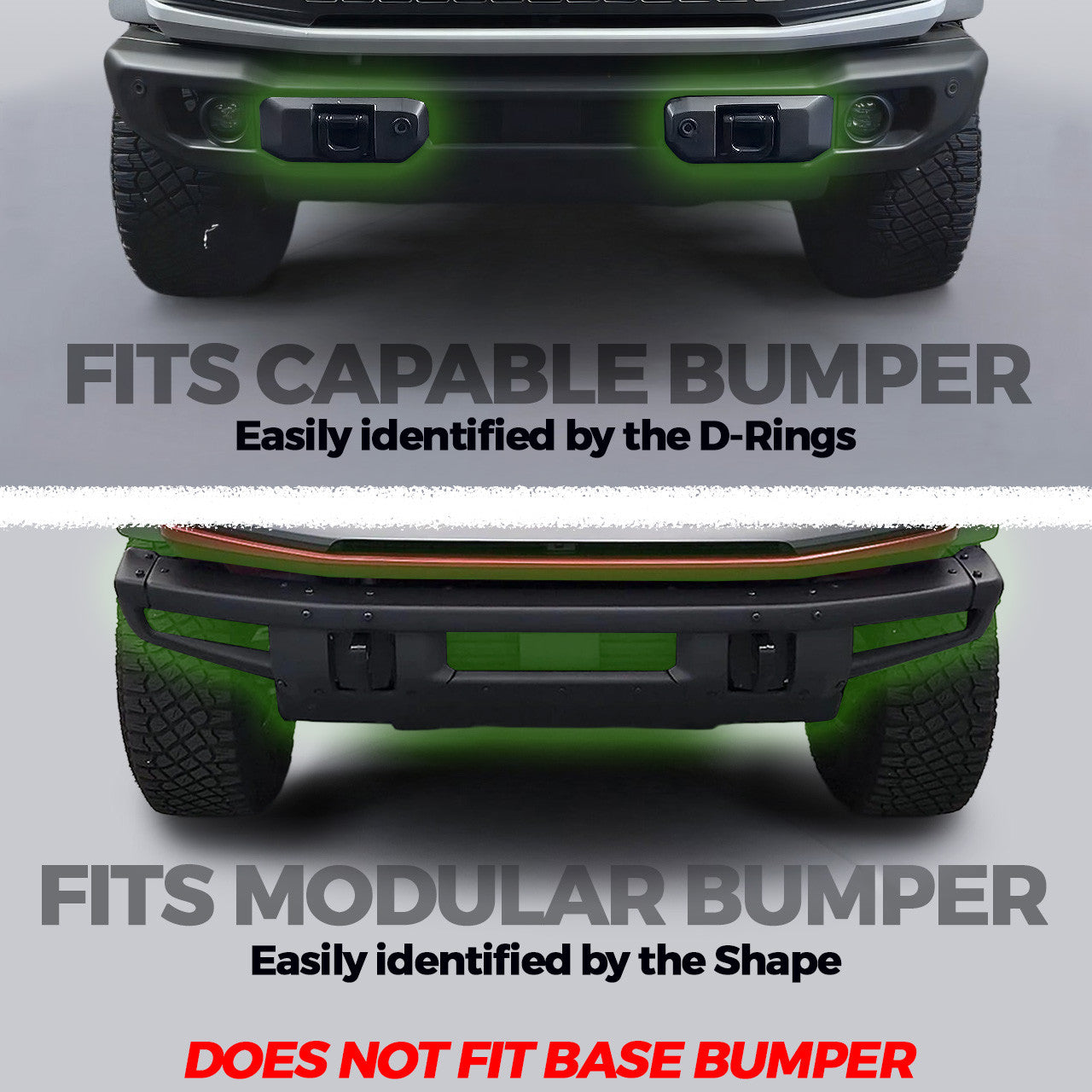 Only Fits Modular and Capable 2021+ Ford Bronco Bumper  