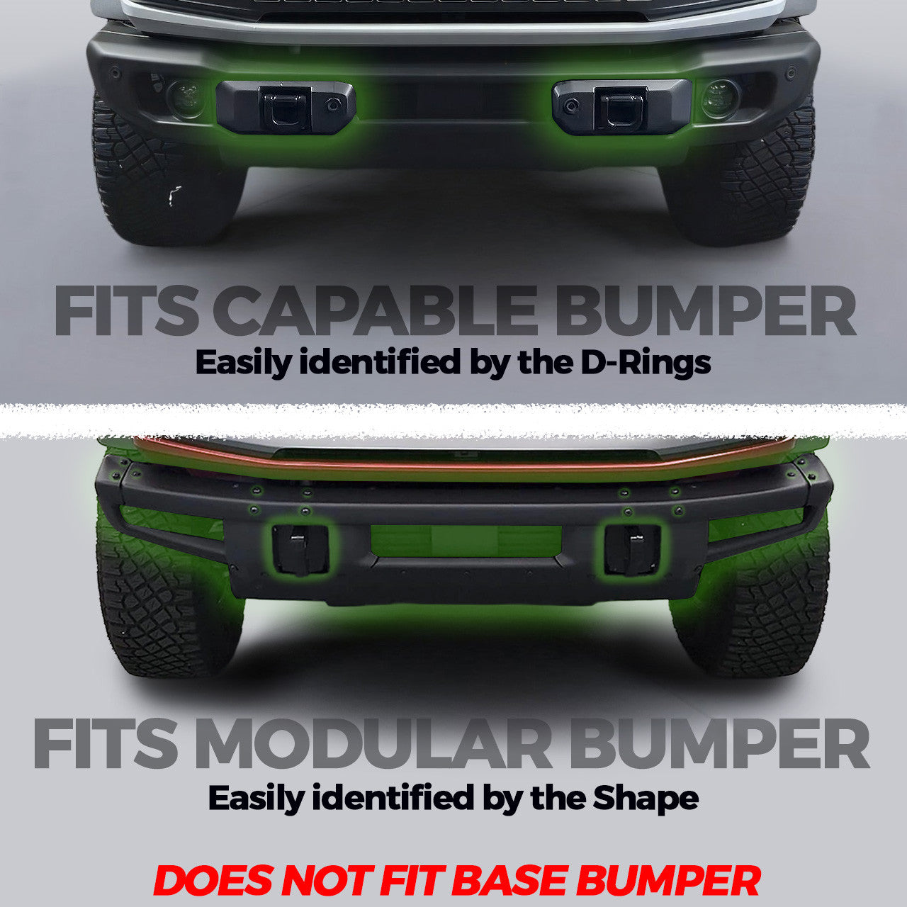 Only Fits Modular and Capable 2021+ Ford Bronco Bumper  