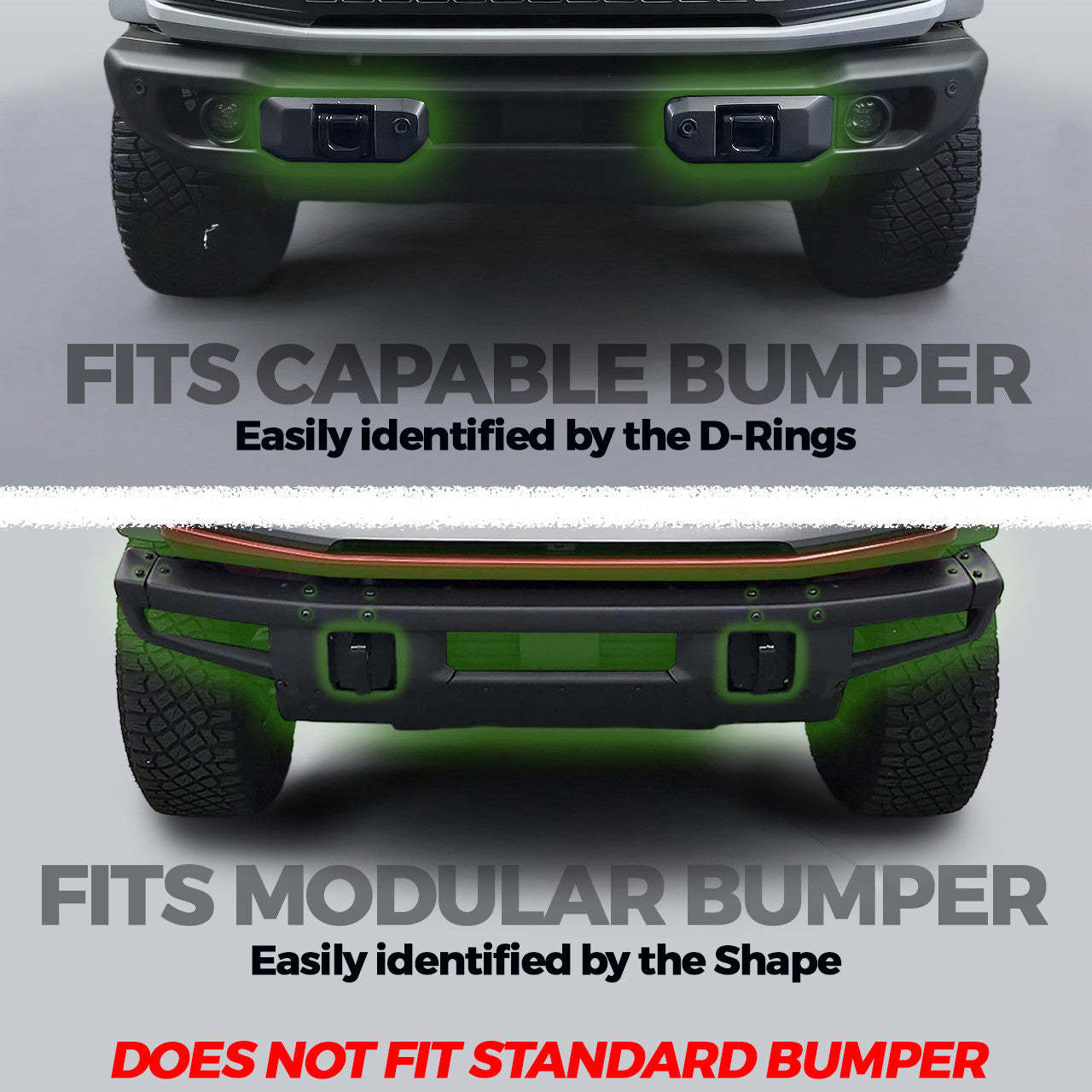 Only Fits Modular and Capable 2021+ Ford Bronco Bumper  