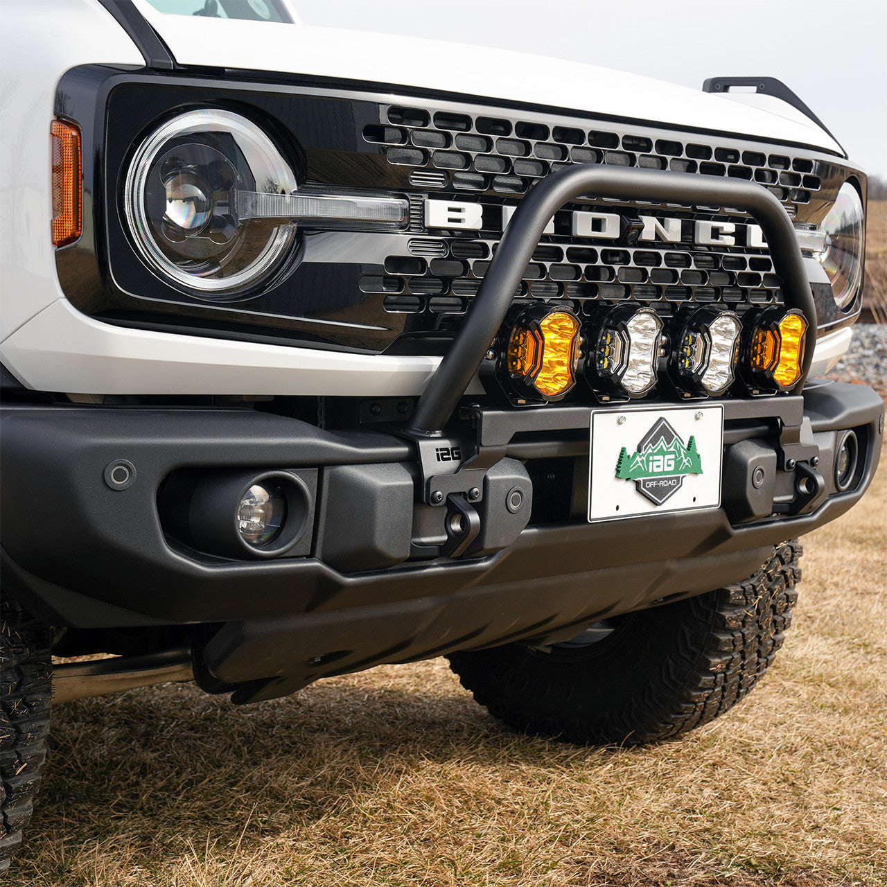 IAG Off-Road FMS Light Bar Mount for OE Style Bull Bar - Installed