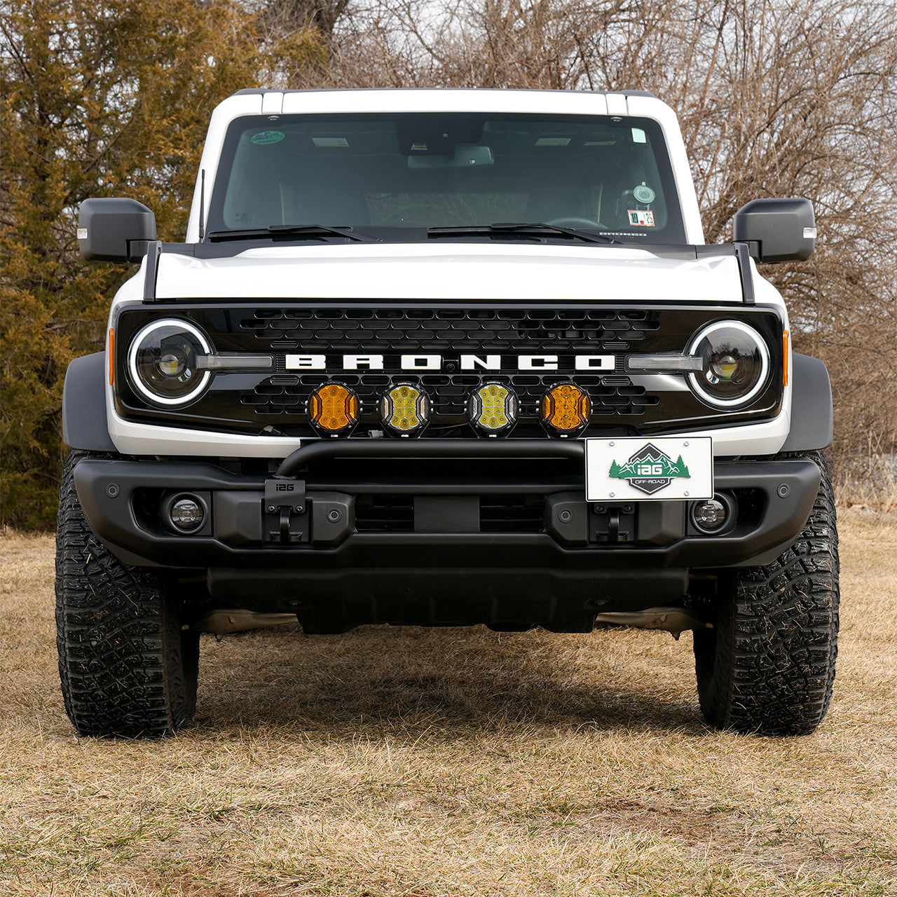 IAG Off-Road FMS Light Bar Mount for Mini Bull Bar - Installed
