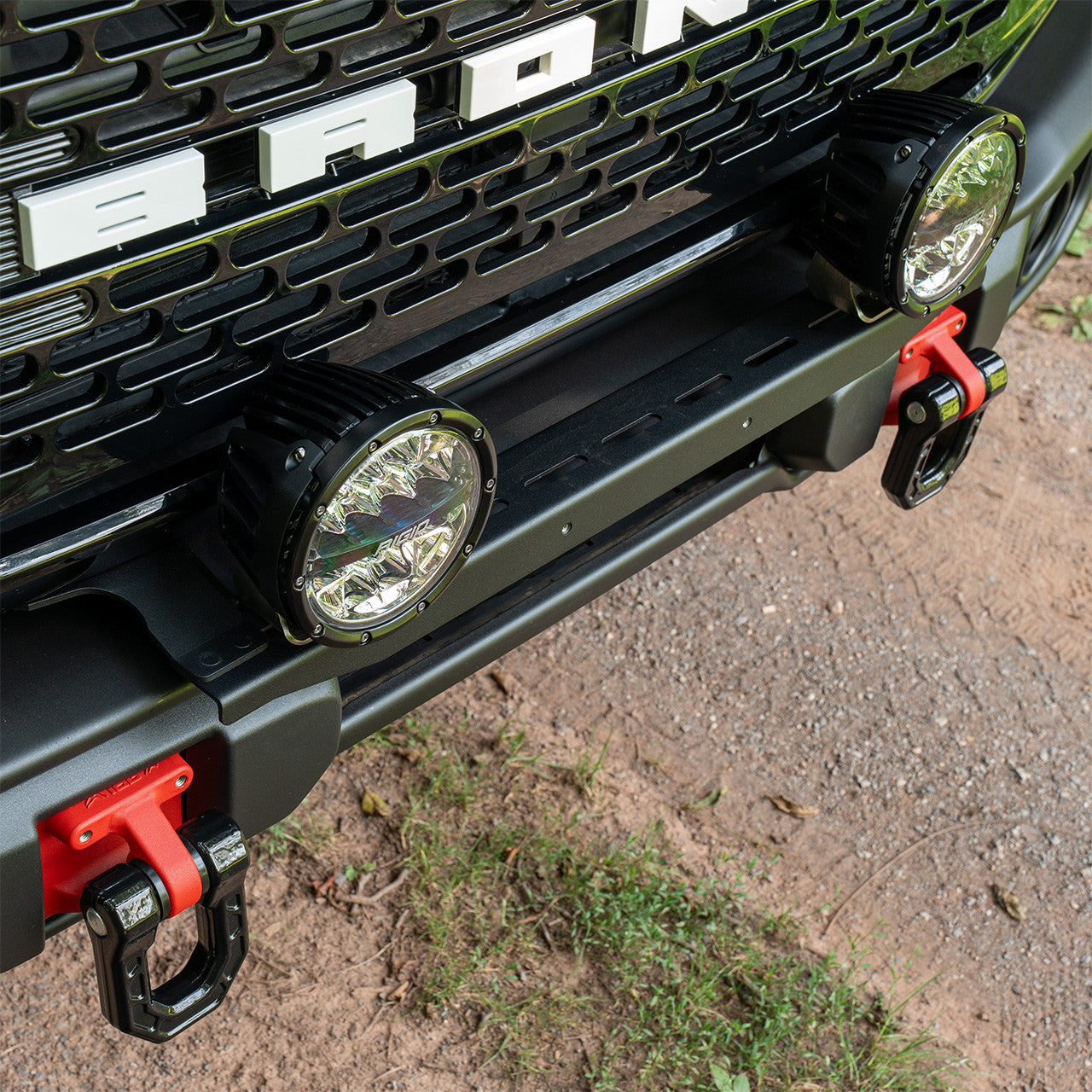 IAG Off-Road FMS Stealth Light Bar Mount Package for 2021+ Ford Bronco with Capable Bumper - Install 2