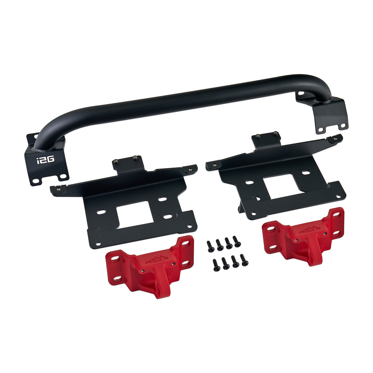 IAG Off-Road FMS Mini Capable Bull Bar with Recovery Points - Red Finish