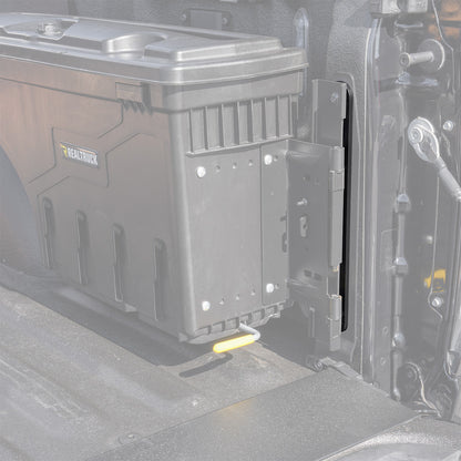 IAG BedBridge™ Spacer For 2015+ F-150 & 2017+ Super Duty Swing-Out Toolboxes - Installed