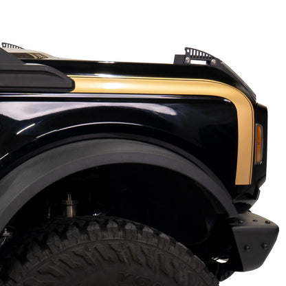 IAG Off-Road™ Gold Boss Style Vinyl Side Stripe Kit fits 21+ Ford Bronco 4 Door - Installed 2