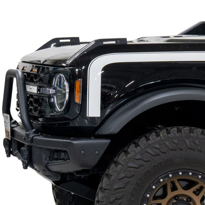 IAG Off-Road™ Gloss White Boss Style Vinyl Side Stripe Kit fits 2021+ Ford Bronco 4 Door - Installed 2