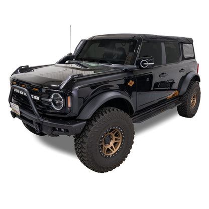 IAG Off-Road™ Matte Black Boss Style Vinyl Side Stripe Kit fits 2021+ Ford Bronco 4 Door - Installed