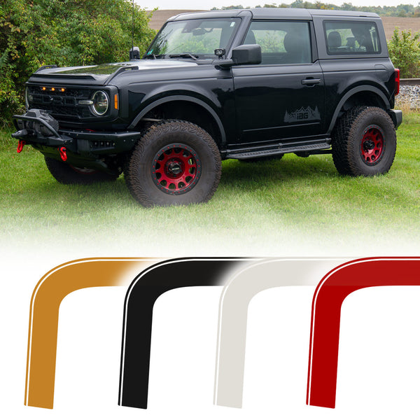 IAG Off-Road Boss Style Vinyl Side Stripe Kit fits 2021+ Ford Bronco 2 Door