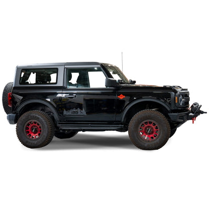 IAG Off-Road Matte Black Boss Style Vinyl Side Stripe Kit fits 2021+ Ford Bronco 2 Door - Installed