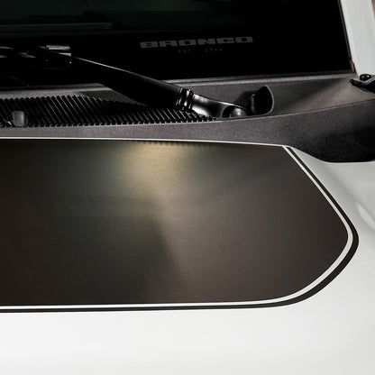 IAG Off-Road Front Hood Graphic - Solid w/ Pin Stripe Design Fits 2021 + Ford Bronco - Installed 3