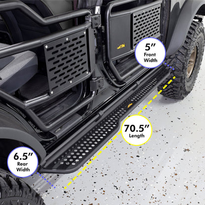 IAG Full Length EZ-Step Add-on for 2021+ Ford Bronco 2-Door - Dimensions