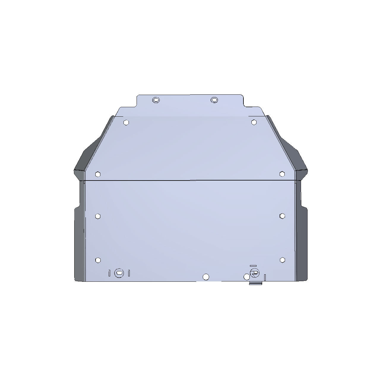 IAG Rock Shield™ Transmission Skid Plate for 2021+ Ford Bronco - CAD Design 1