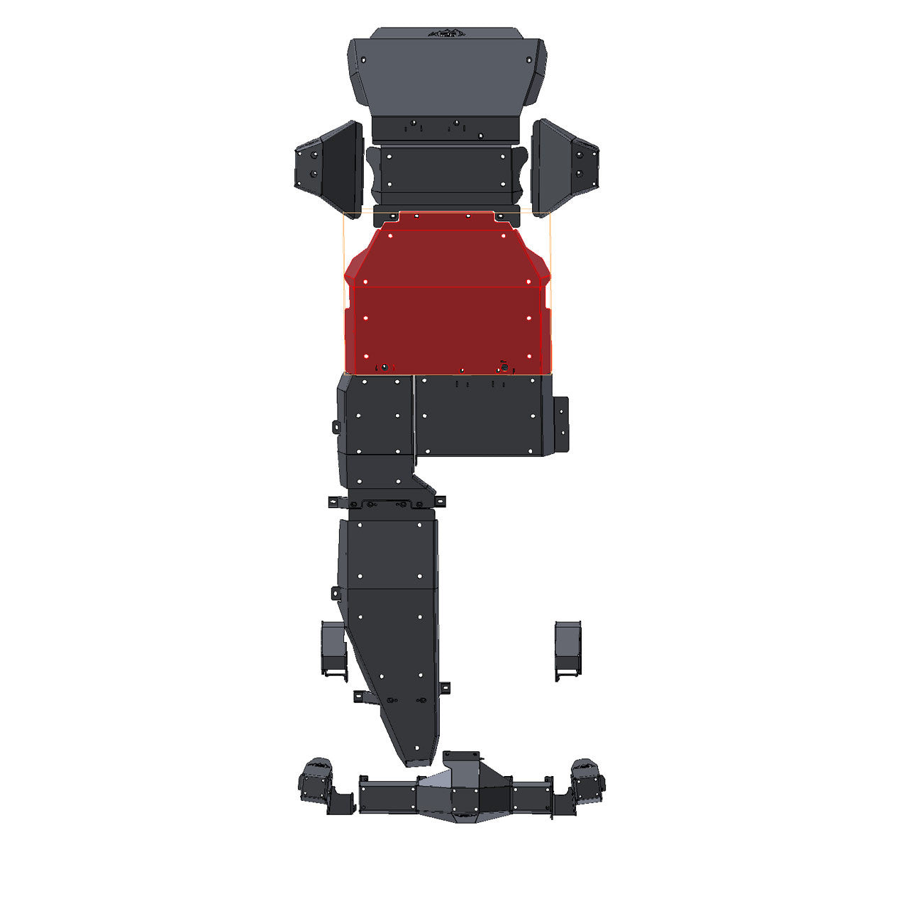 IAG Rock Shield™ Transmission Skid Plate for 2021+ Ford Bronco - Installed Location
