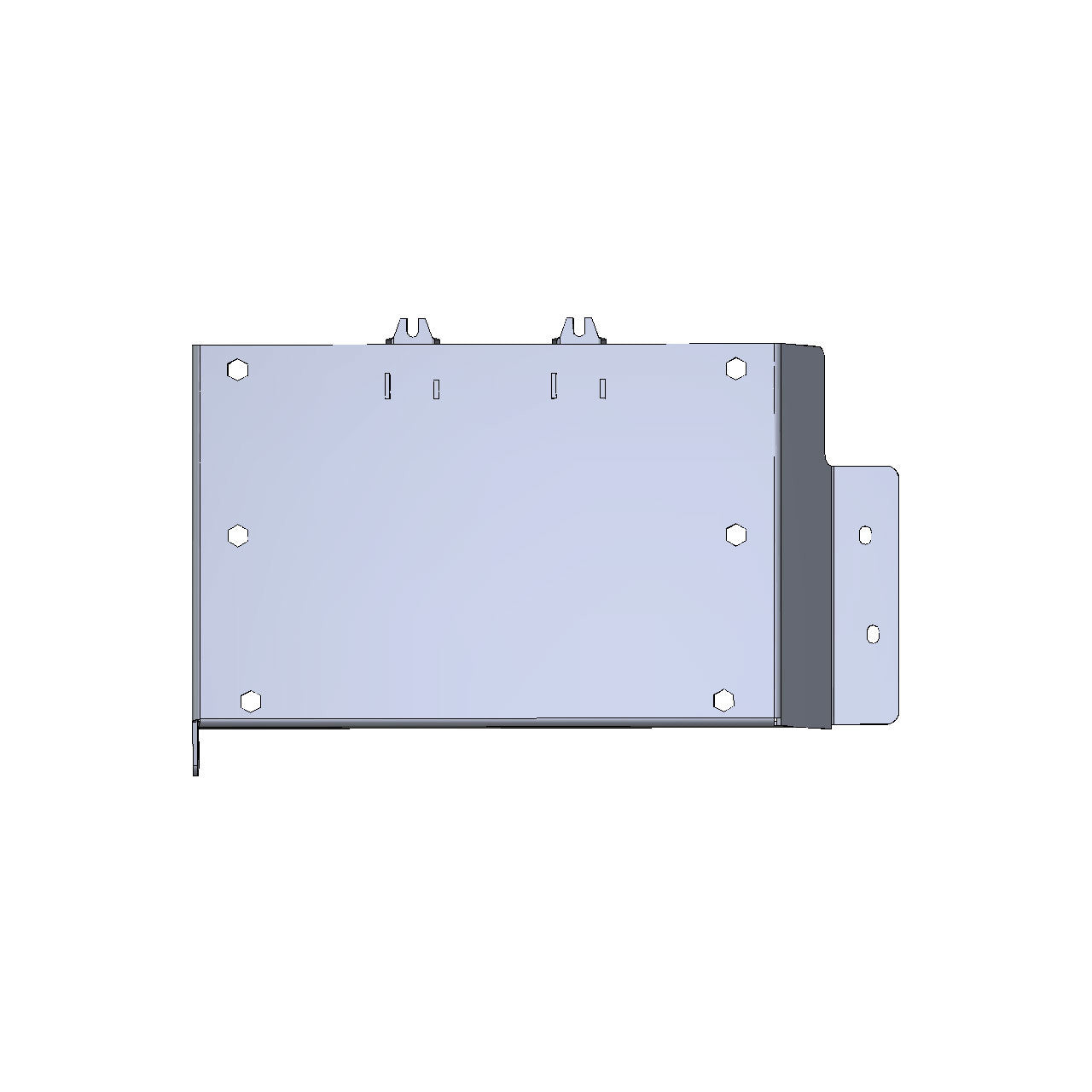 IAG Rock Shield™ Transfer Case Skid Plate for 2021+ Ford Bronco - CAD Design 1