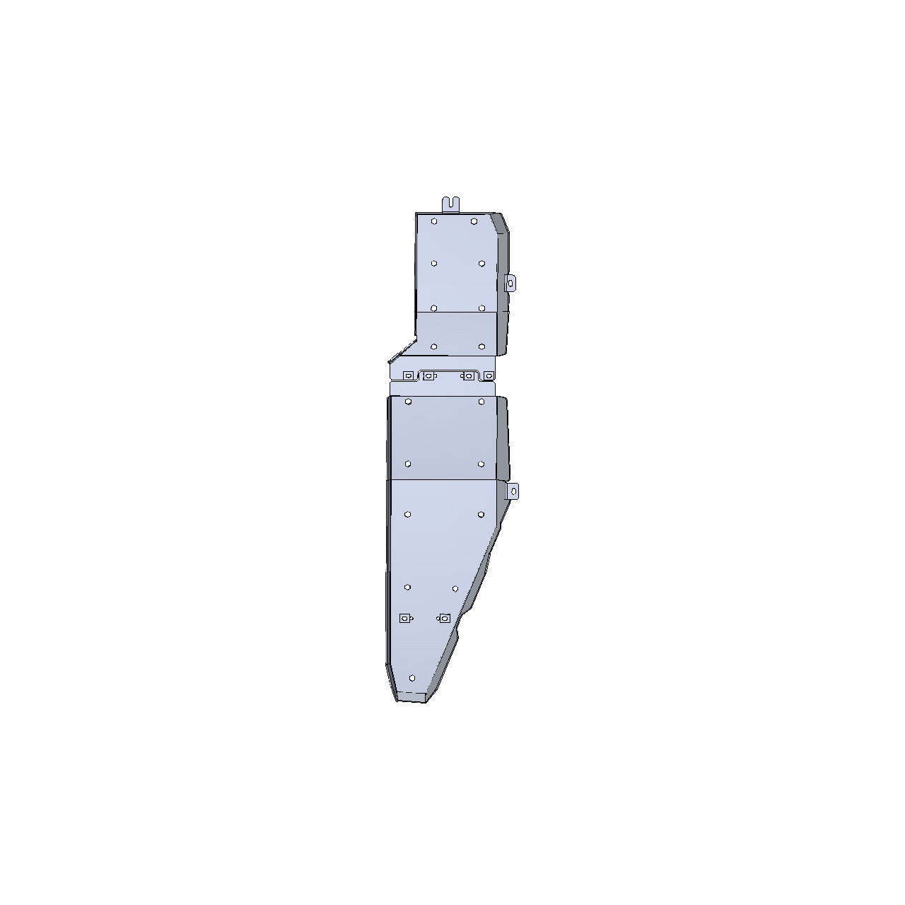 IAG Rock Shield™ Fuel Tank Skid Plate for 2021+ Four Door Ford Bronco - CAD Design 2