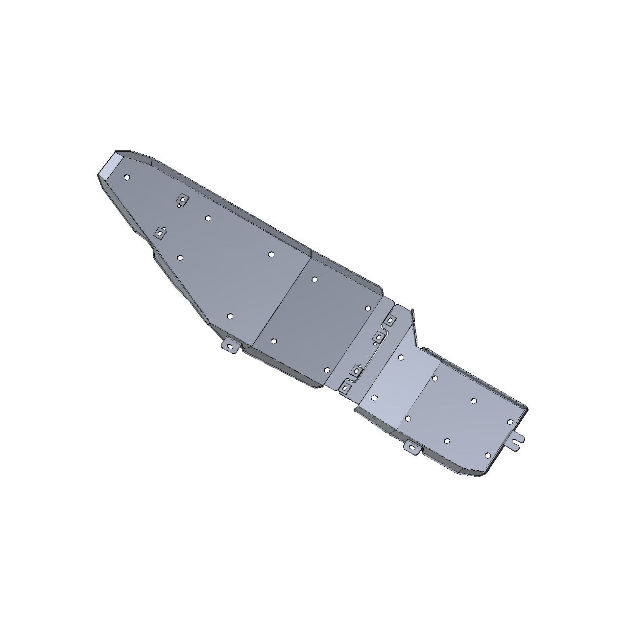 IAG Rock Shield™ Fuel Tank Skid Plate for 2021+ Four Door Ford Bronco - CAD Design 3