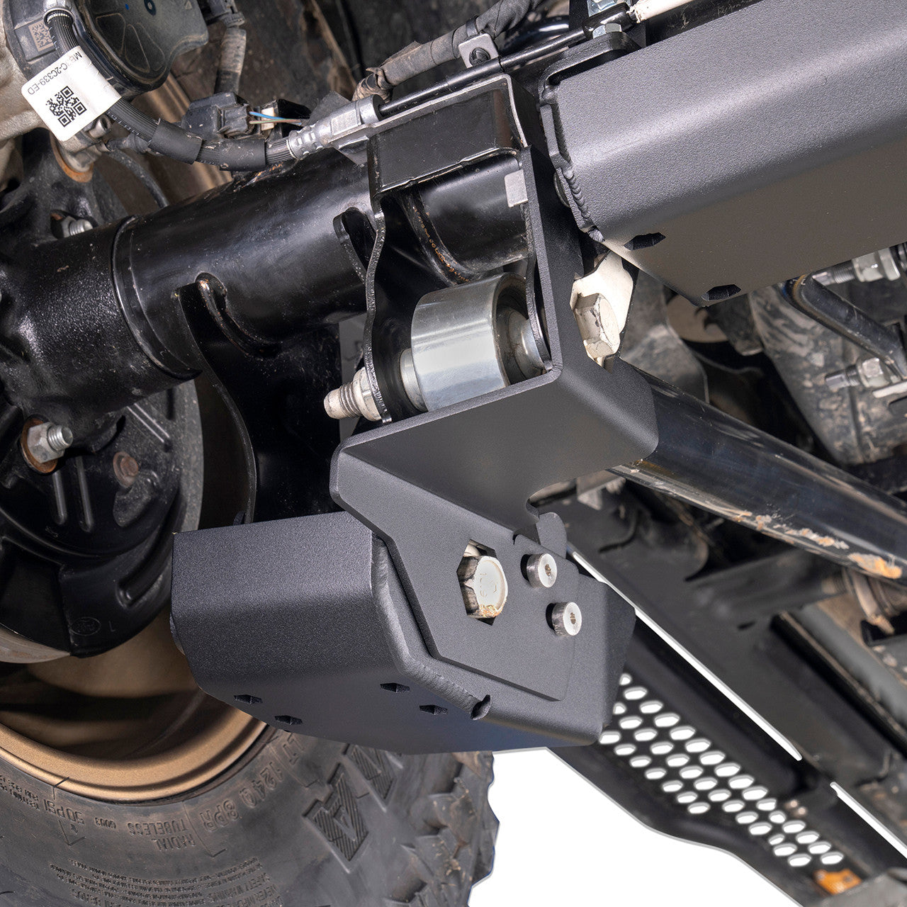 IAG Rock Shield™ Rear Shock Trailing Arm Skid Plate for 2021+ Ford Bronco - Installed 2