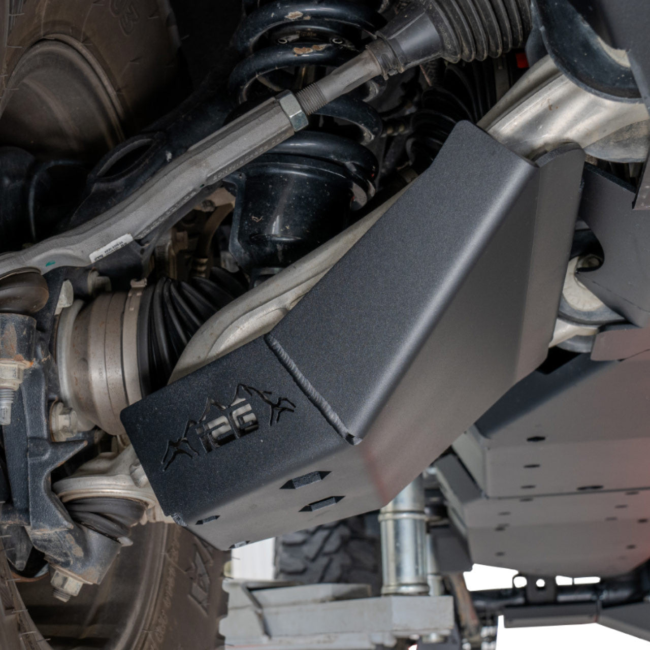 IAG Rock Shield™ Front Lower Control Arm Skid Plate for 2021+ Ford Bronco - Installed 2
