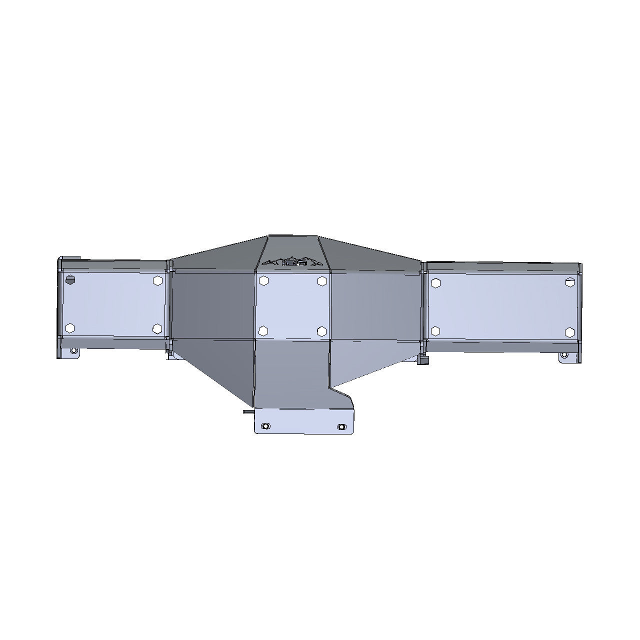 IAG Rock Shield™ Rear Differential Skid Plate for 2021+ Ford Bronco - CAD Design 1