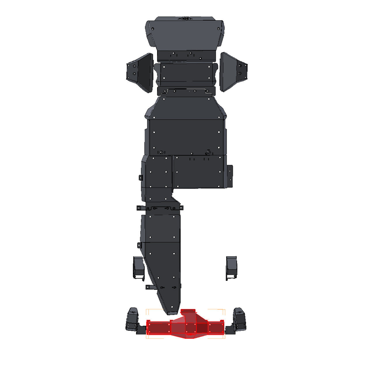 IAG Rock Shield™ Rear Differential Skid Plate for 2021+ Ford Bronco - Location