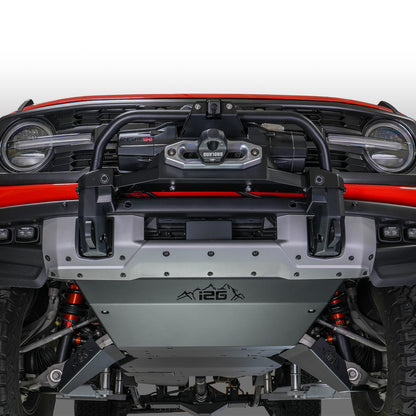 IAG Rock Shield™ Complete Skid Plate Set for 2022+ Bronco Raptor - Front Skid Installed