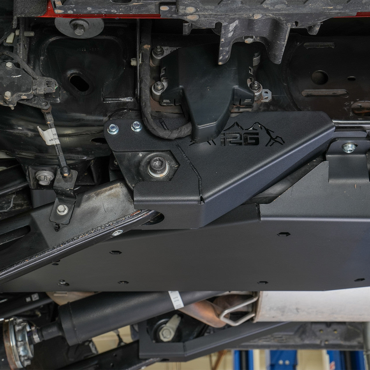 IAG Rock Shield™ Rear Shock Trailing Arm Skid Plate for 2022+ Bronco Raptor - Installed 2