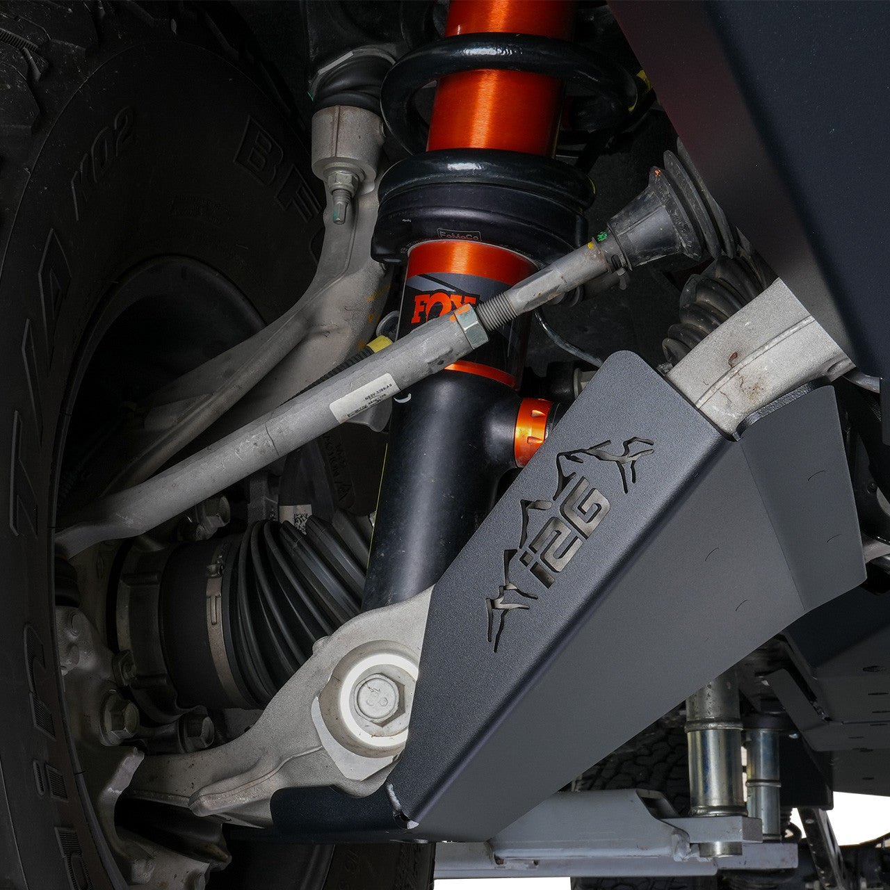 IAG Rock Shield™ Front Lower Control Arm Skid Plate for 2022+ Bronco Raptor - Installed