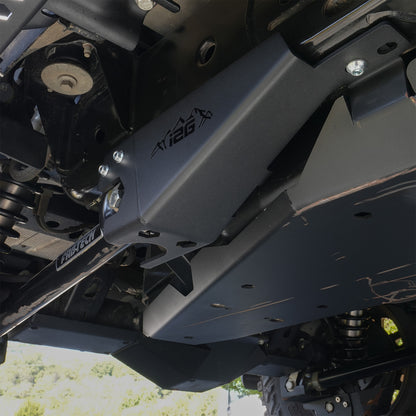 IAG Rock Shield™ Rear Lower Trailing Arm Skid Plate For 2021+ Ford Bronco - Passenger Side Installed