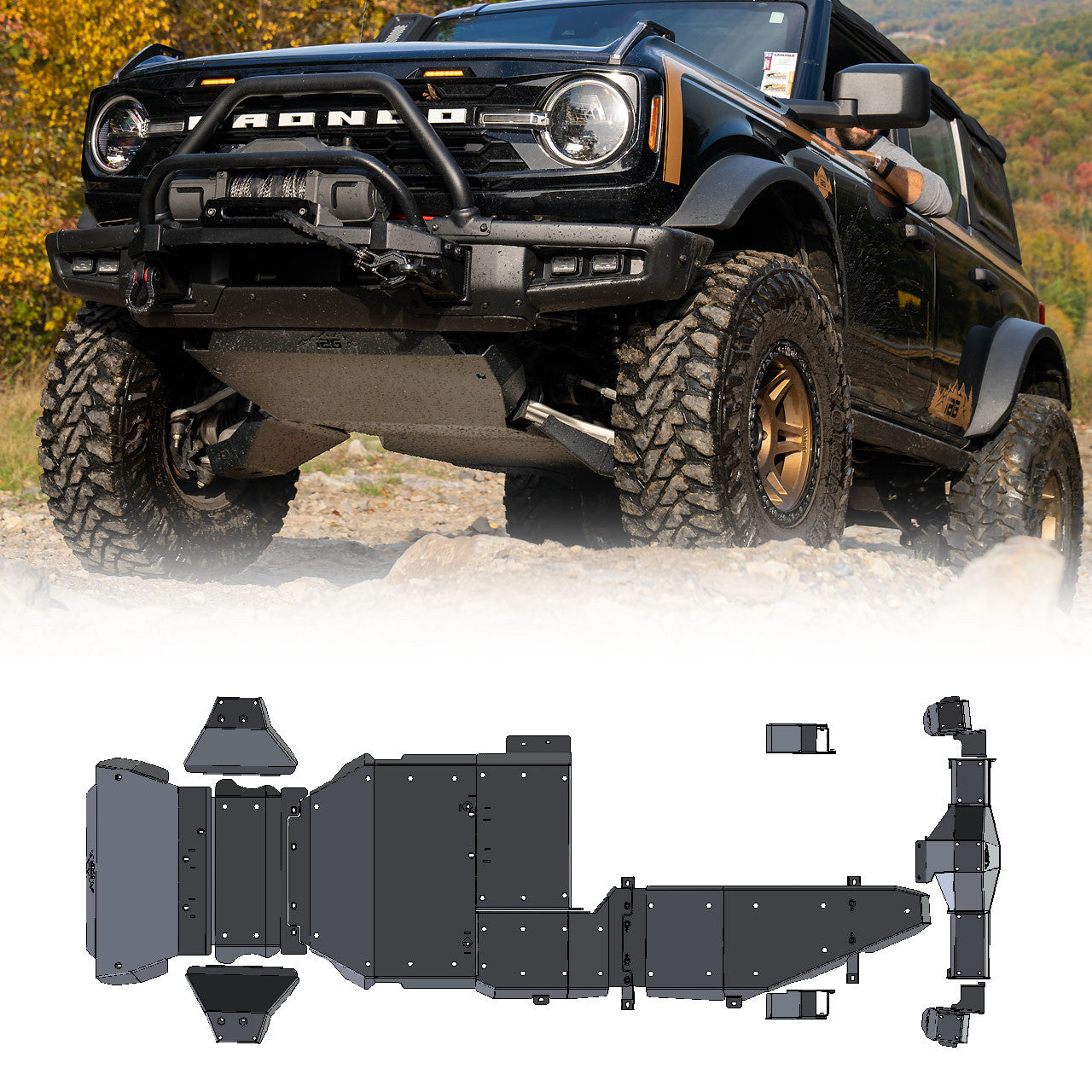 IAG Rock Shield™ Front Skid Plate for 2021+ Ford Bronco