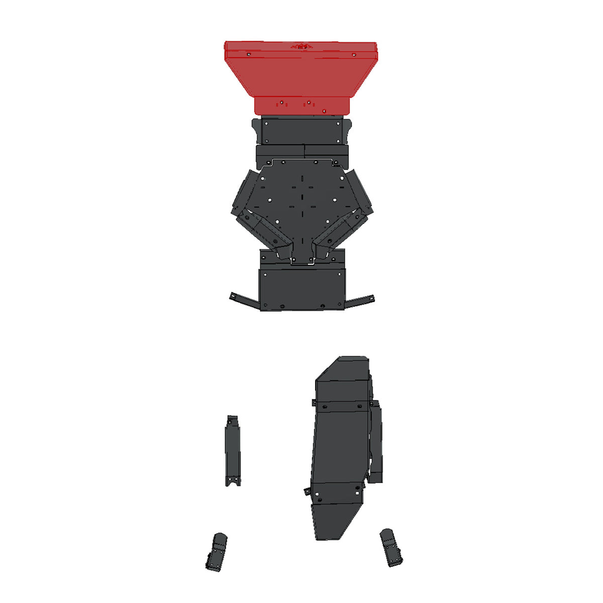 IAG Trail Shield® Front Skid Plate For 2024+ Ford Ranger Raptor - Skid Plate Location