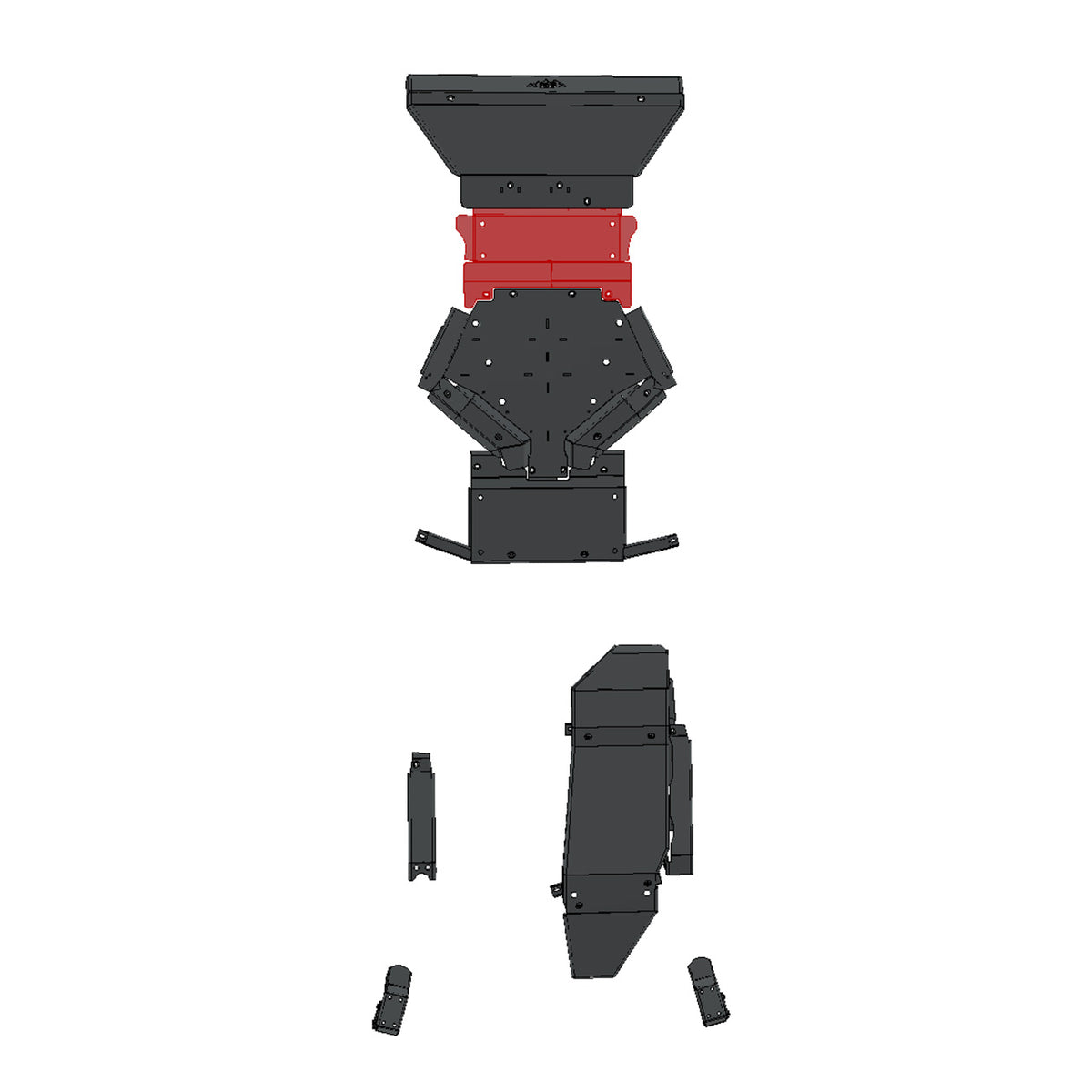 IAG Trail Shield® Engine Skid Plate For 2024+ Ford Ranger Raptor - Diagram Location