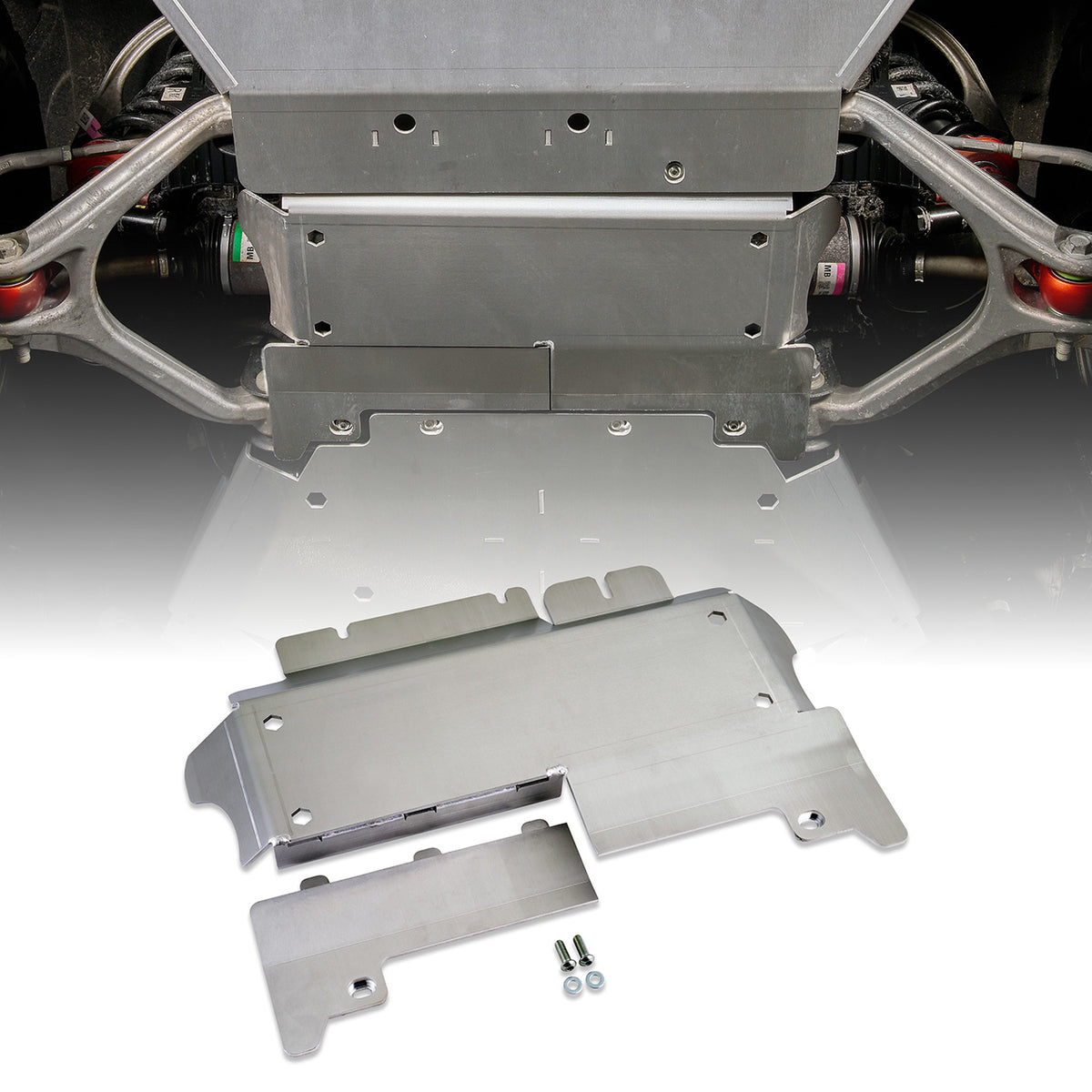 IAG Trail Shield® Engine Skid Plate For 2024+ Ford Ranger Raptor with Silver Finish - Main Image