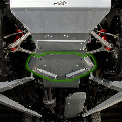 IAG Trail Shield® Transmission Skid Plate for 2024+ Ford Ranger Raptor Silver Finish - Highlighted Location